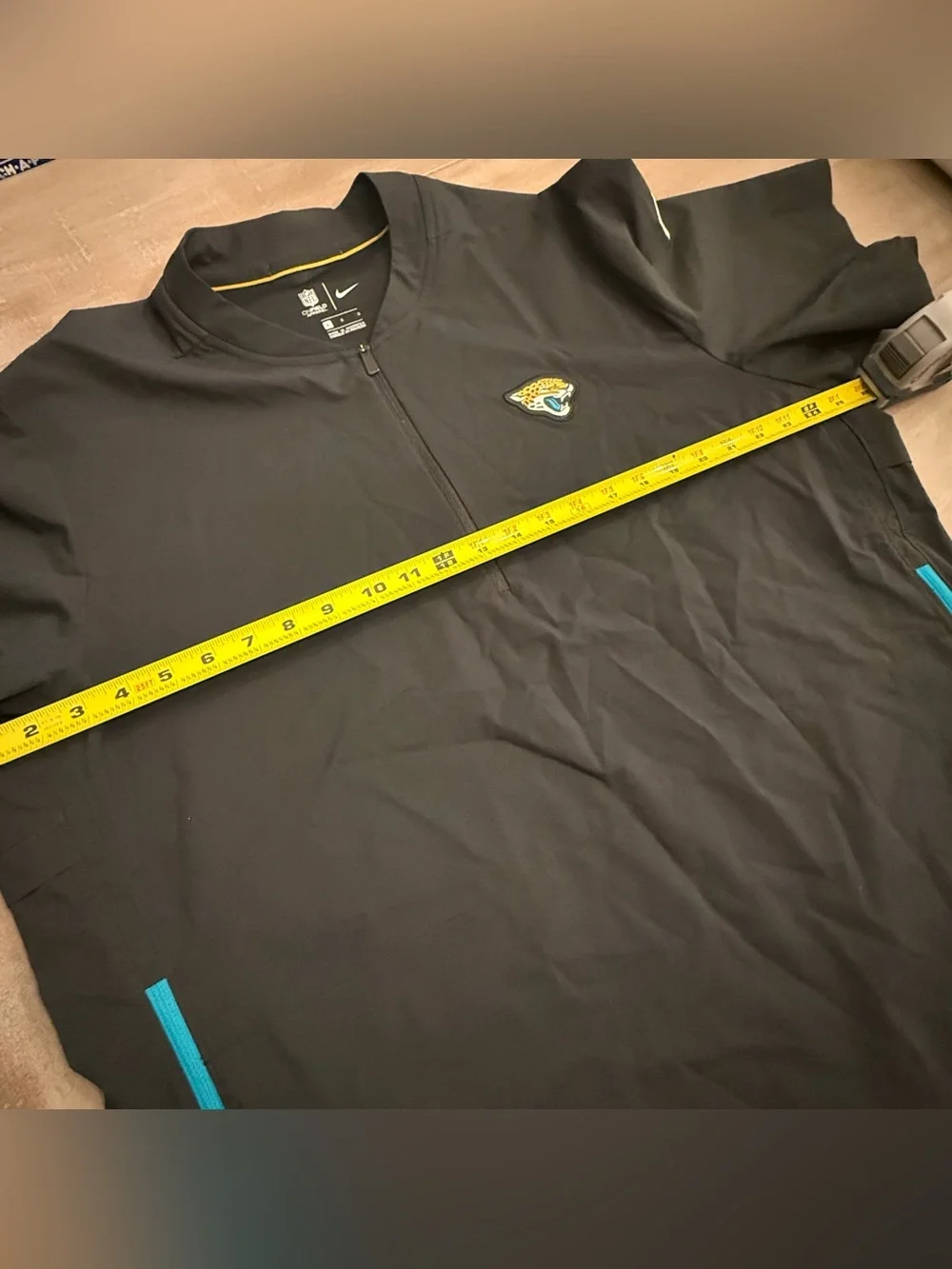 Nike Jacksonville Jaguars Men's Black Coach Pullover zip sides Sz L Preowned